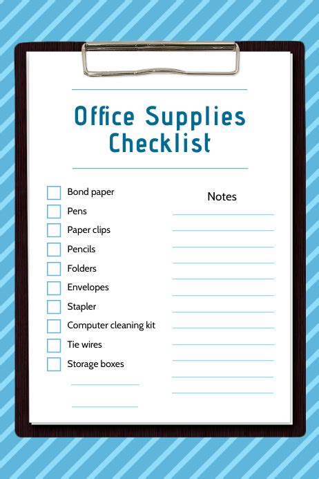 Customizable Office Supply Template