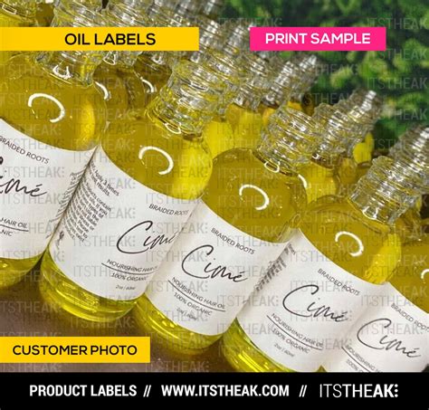 Customizable Oil Bottle Label Template Design 1