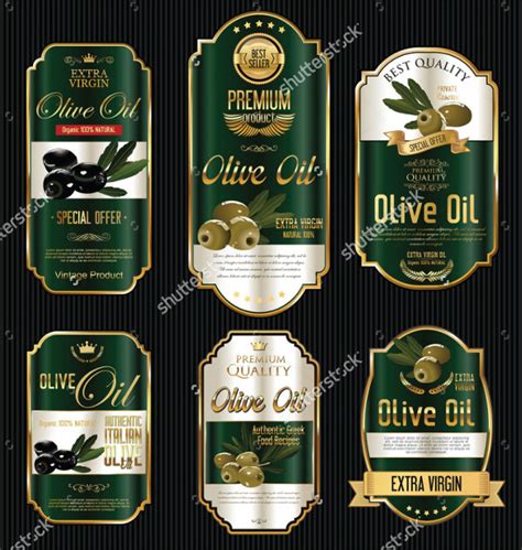 Customizable Oil Bottle Label Template Design 4