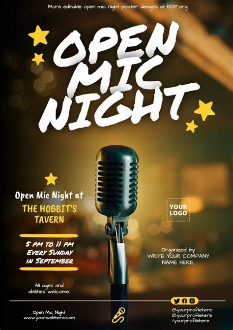 Customizable Open Mic Flyer Template