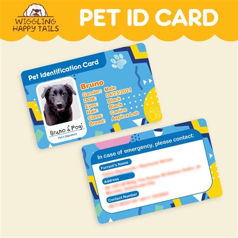 Customizable Pet ID Card Template