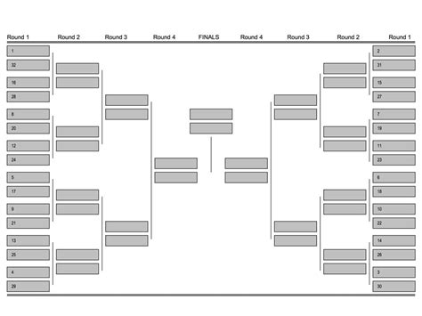 Customizable Pool Tournament Bracket