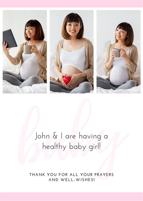 Customizable Pregnancy Announcement Template in Photoshop