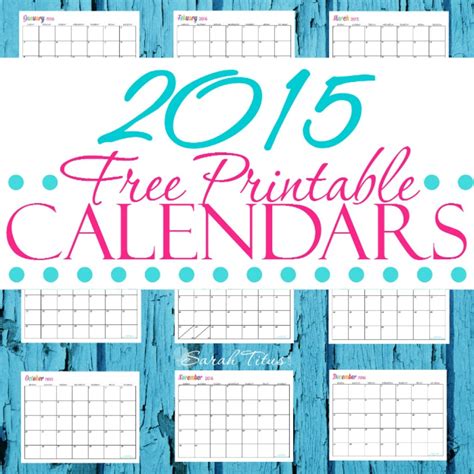 A customizable printable calendar