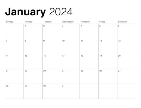 Customizable Printable Calendar 2024 with Holidays