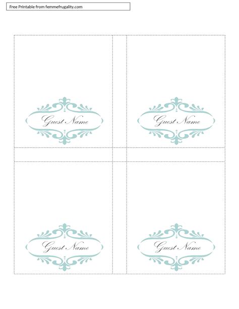 Customizable printable name tent template design ideas