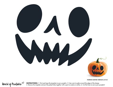 Customizable Pumpkin Face Template 5