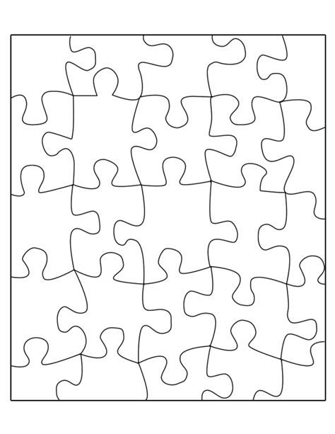 Customizable Puzzle Piece Template