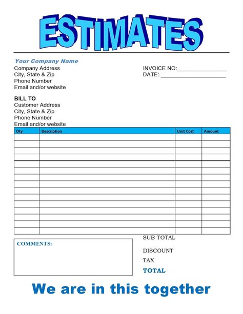 Customizable Quote Invoice Template