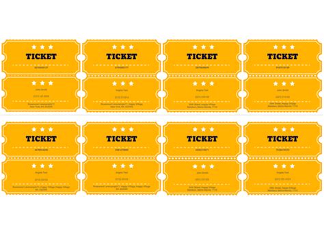 Customizable Raffle Ticket Template Example