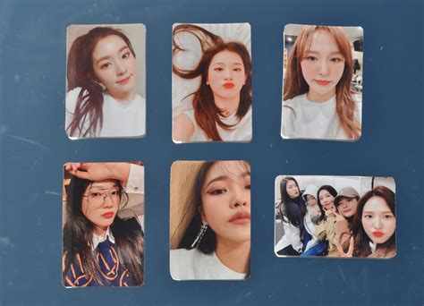 Customizable Red Velvet Photocard Template