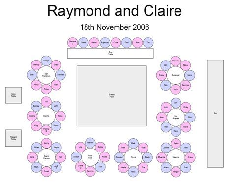 Customizable Seating Chart Template