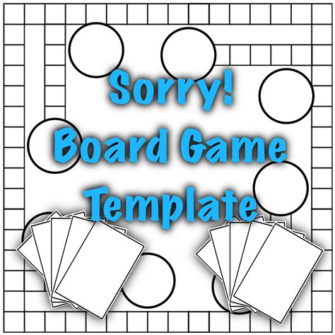 Customizable Sorry Game Board Template