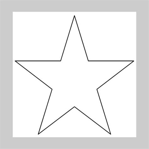 Customizable 5-pointed star template for unique designs