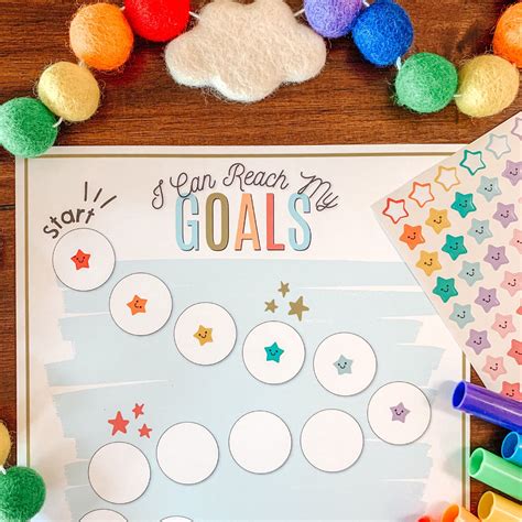 Customizable sticker charts for kids goals