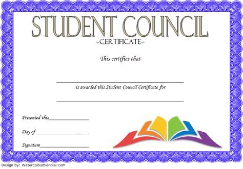 Customizable Student Council Certificate