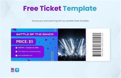 Customizable ticket templates with different designs and themes