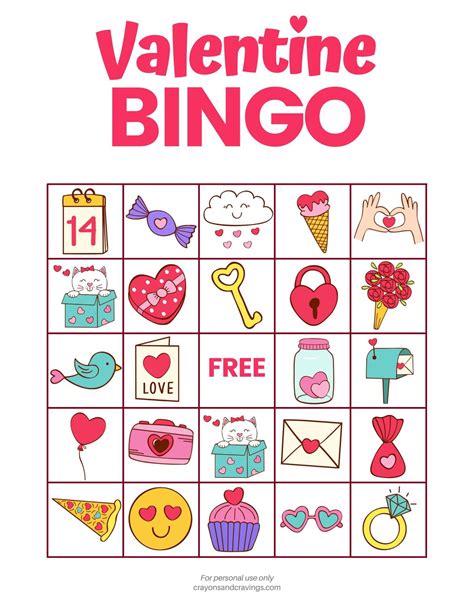 Customizable Valentine's Day Bingo Cards