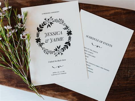 Customizable Wedding Program Template Example