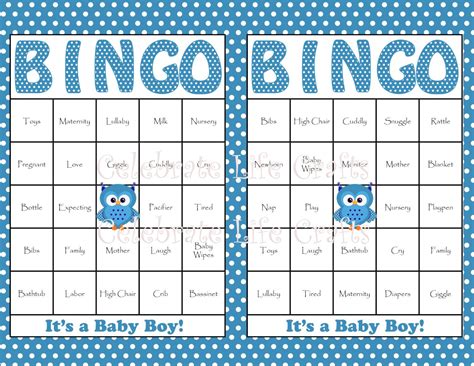 Customize Your Free Printable Baby Bingo Cards