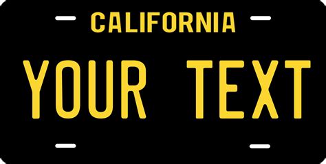 Customize California License Plate Template