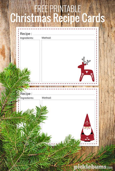 Customize Christmas Recipe Cards