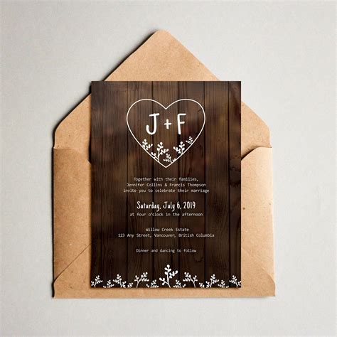 Customize Country Wedding Invitation