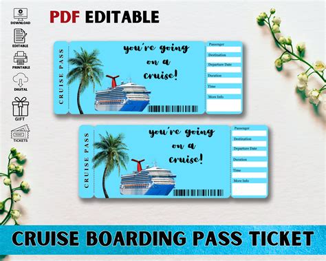 Customize Cruise Ticket Template