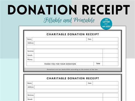 Customize Donation Receipt Template