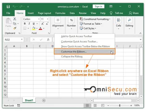 Customizing Excel experience