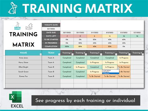 Customize Excel Training Matrix Template