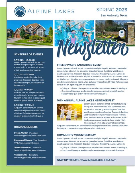 Customize HOA Newsletter Template in Microsoft Word