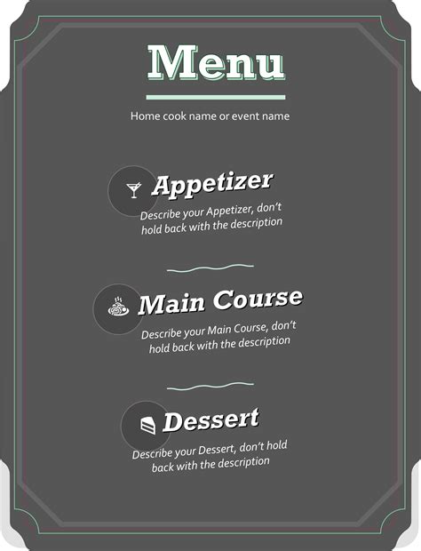 Customize Menu Template