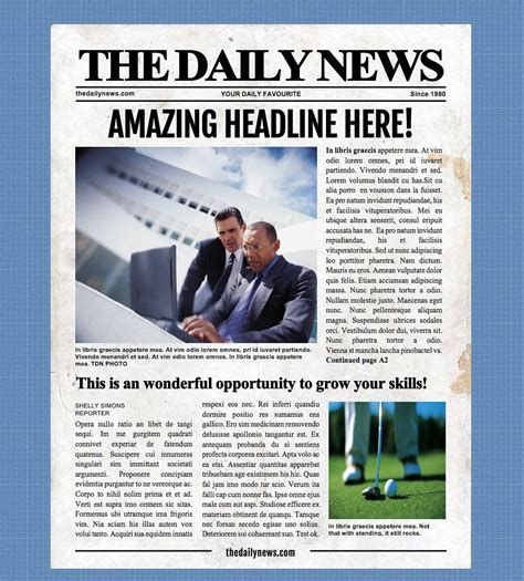 Customize Your Newspaper Template