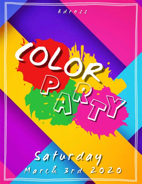 Customize Party Flyer Color Scheme