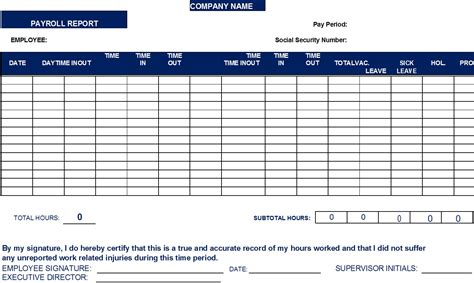 Customize Payroll Template Image