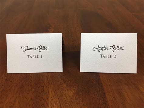 Customizing Place Card Templates