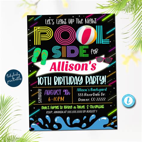 How to Customize Your Free Printable Pool Party Invitations