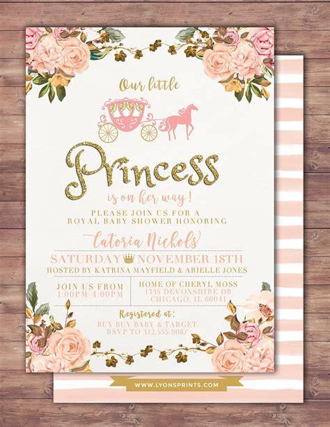 Customize Princess Invitation Template Example