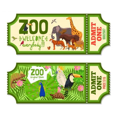 Customize Printable Zoo Ticket Template