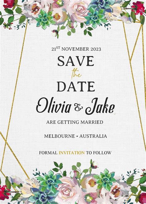 Customize Save The Date Template