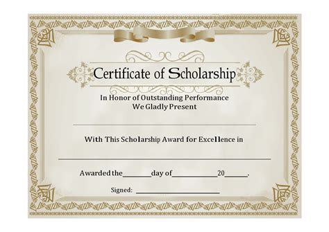 Customize Scholarship Template