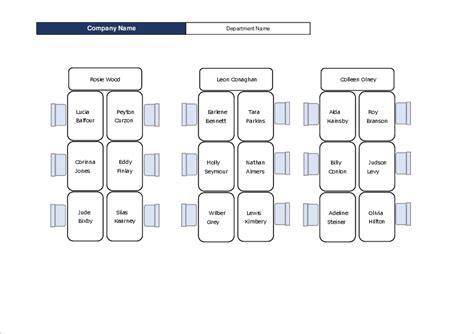 Customize Seating Chart Template for Excel