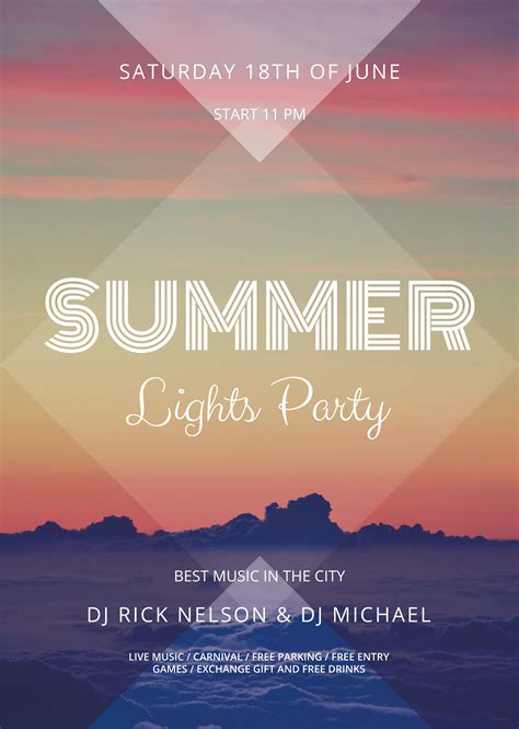 Customize Summer Flyer Template Word