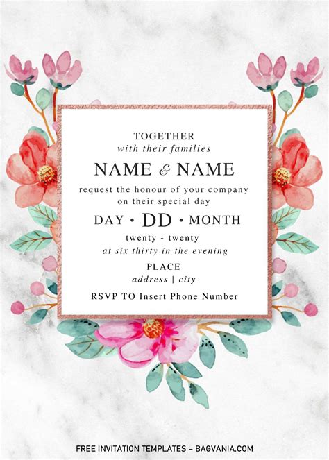 Customize Wedding Invitation Template in Microsoft Word