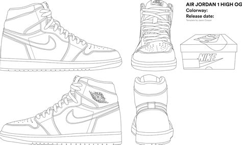 Customized Air Jordan 1 High Template 1