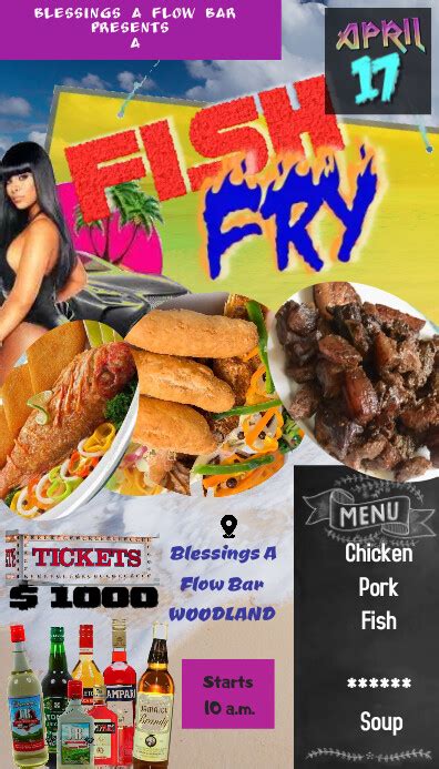 Customized Fish Fry Ticket Template