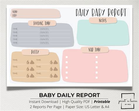 Creating a Customized Infant Daily Report Template