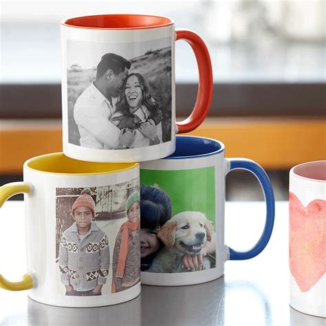 A customized mug with a father and child picture and poem