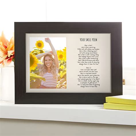 A customized poem frame with a father and child picture